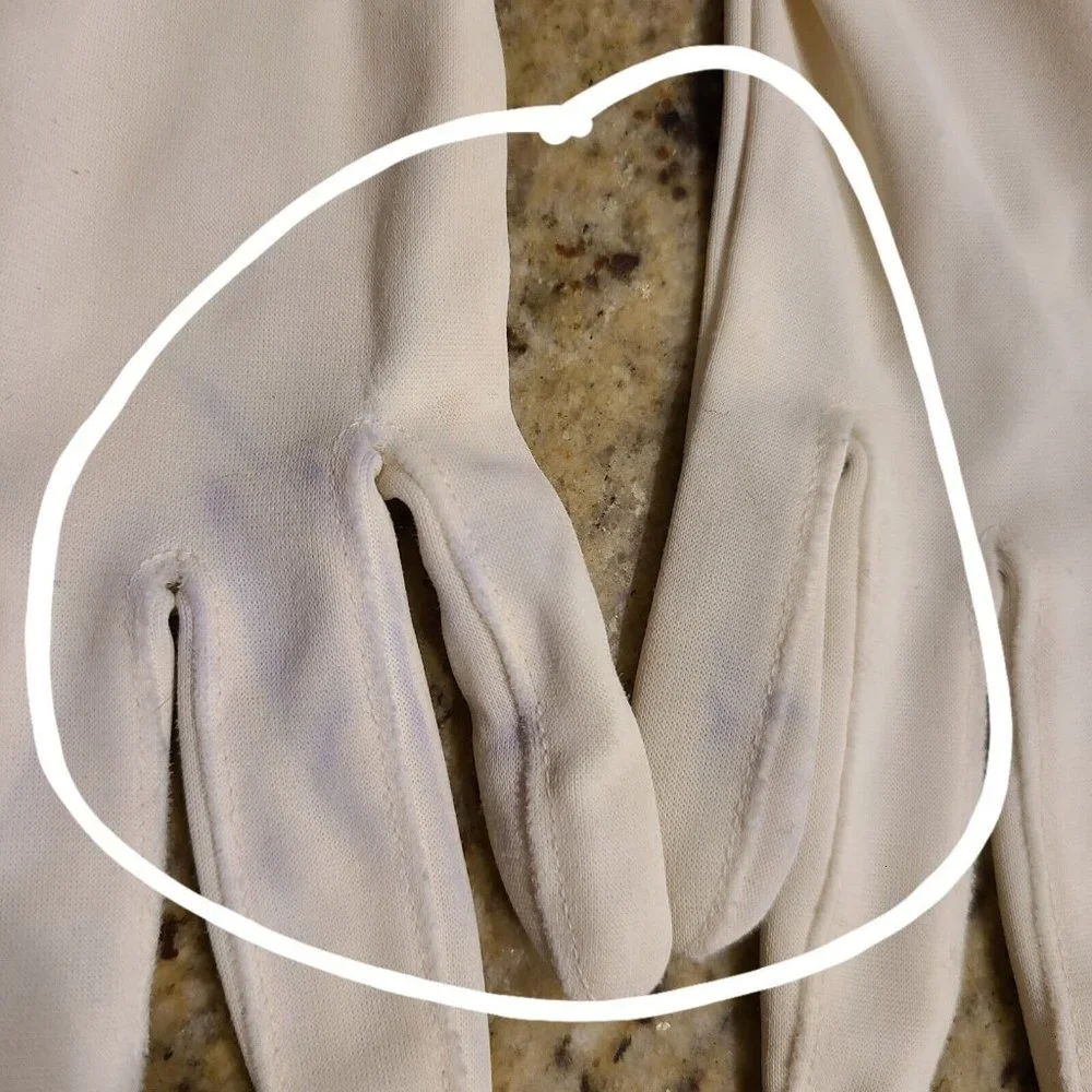 Vintage Size M Off White Stretch Nylon Formal 8.5